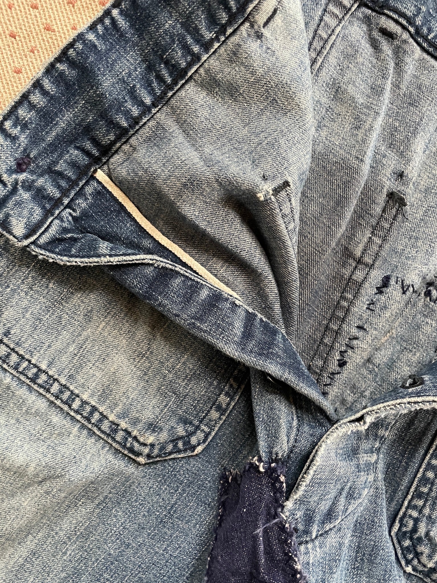 de formel Fæstning 1960s Denim Patchwork Jeans – Harmony Club Vintage