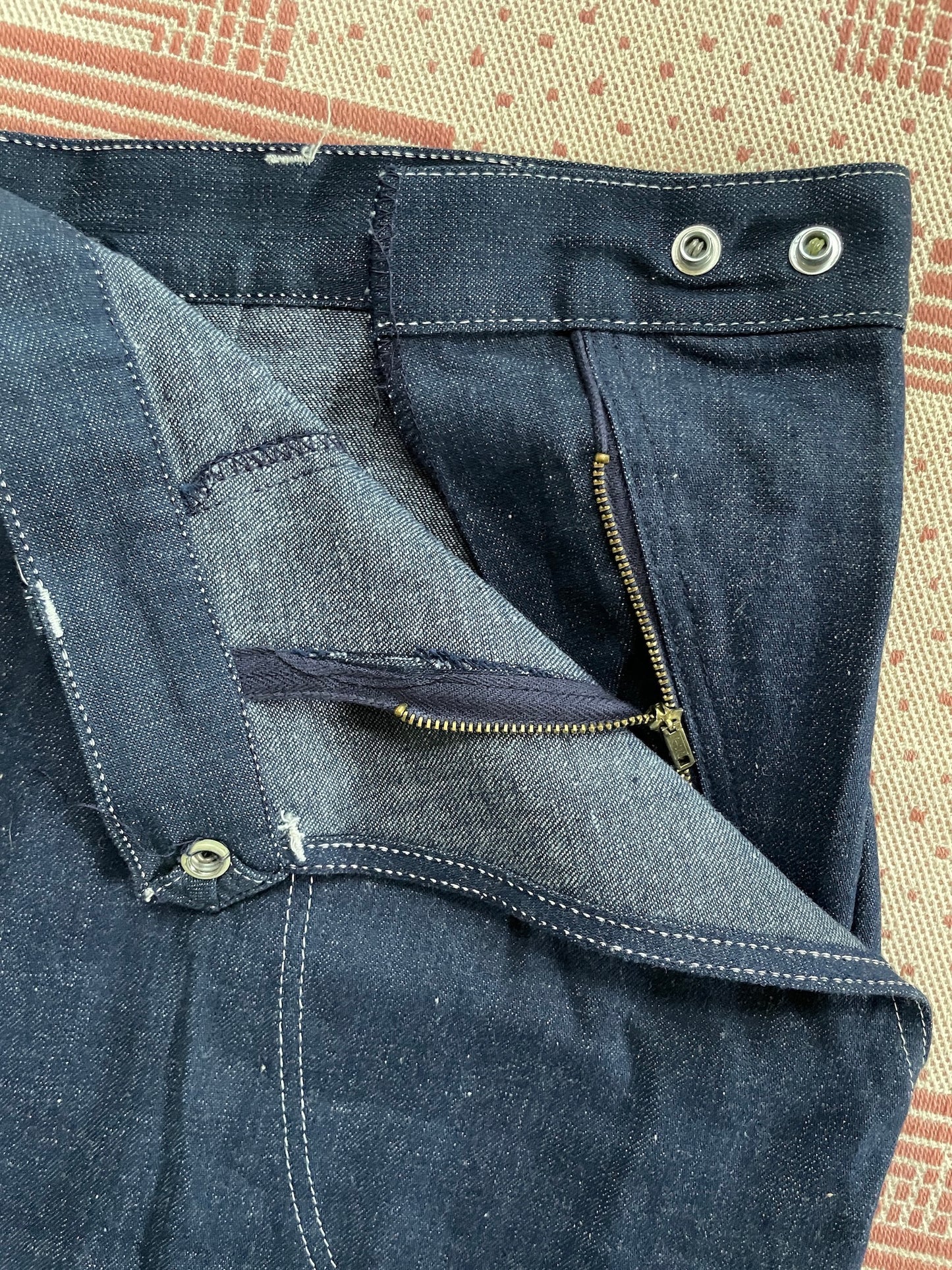 1950s Side Zip Clam Digger Jeans